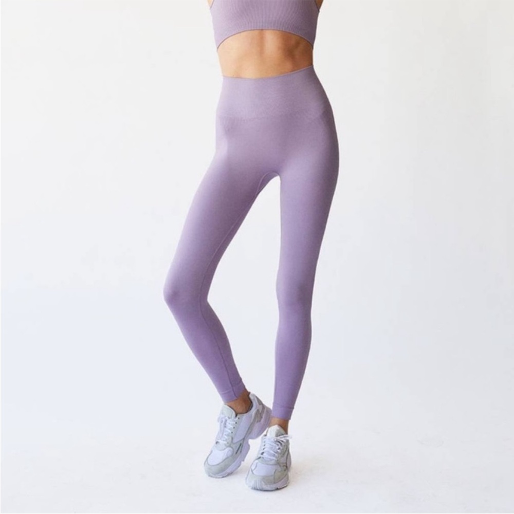 Set Active Light Purple Sculptflex Seamless Legging Sz S